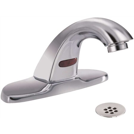 Delta Commercial Touchless 4 in. Centerset Single-Handle Bathroom Faucet with Battery Power in Chrome 591LF-HGMHDF